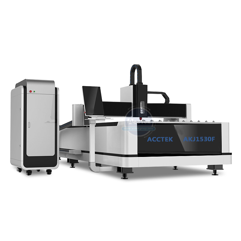 Standard configuration AKJ1530F2 high quality optical fiber laser cutting machine