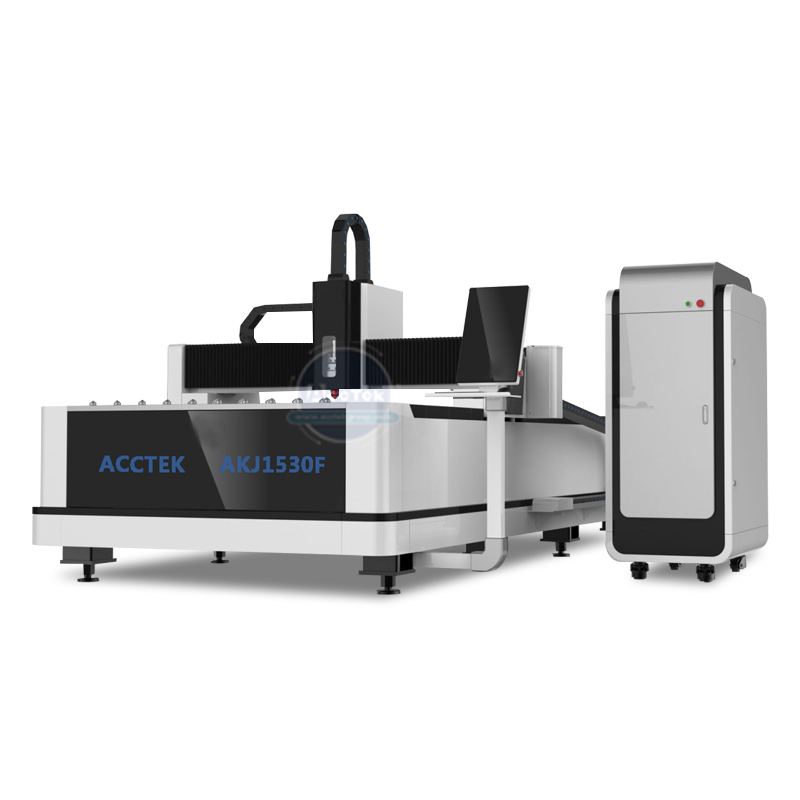 Standard configuration AKJ1530F2 high quality optical fiber laser cutting machine