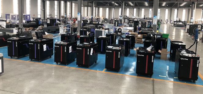 Five fiber laser cleaning machines were sent out in our factory in one day