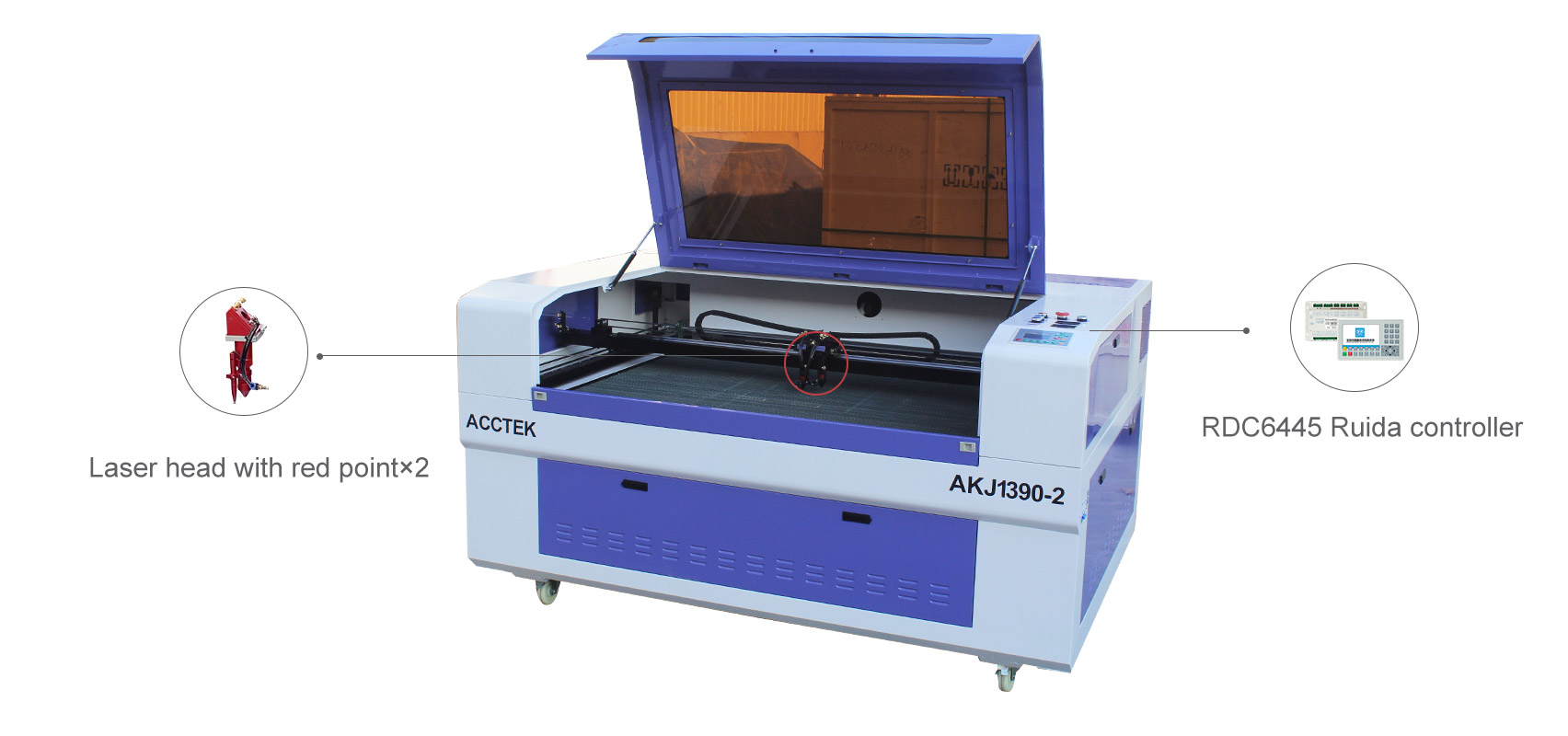Two head CO2 laser cutting & engraving machine