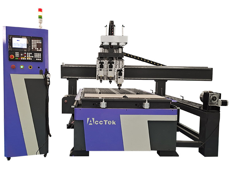 Three-spindle CNC Router Machine with