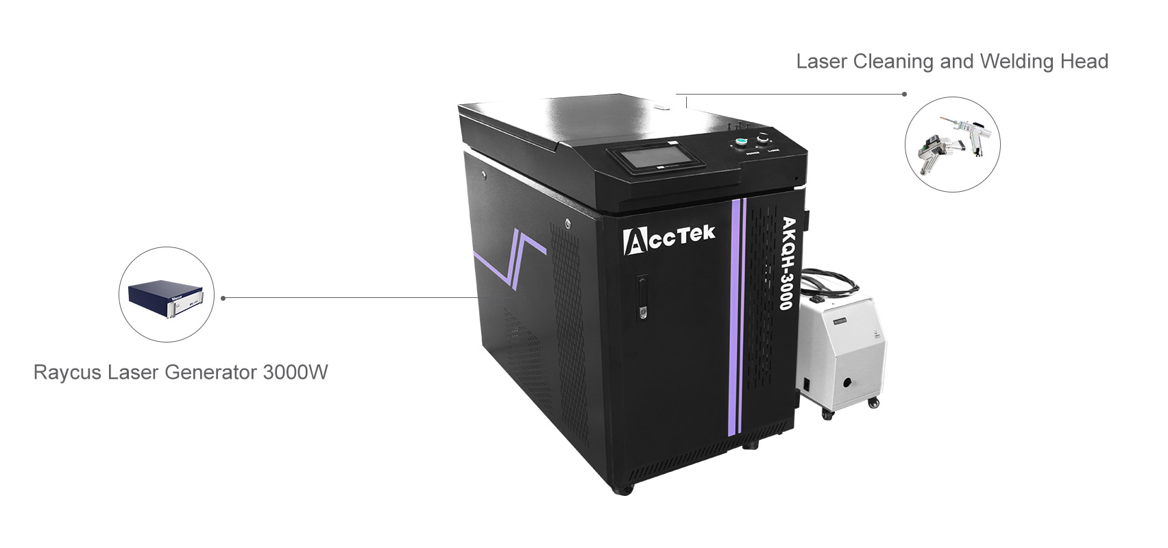 Fiber laser cleaning and welding machine