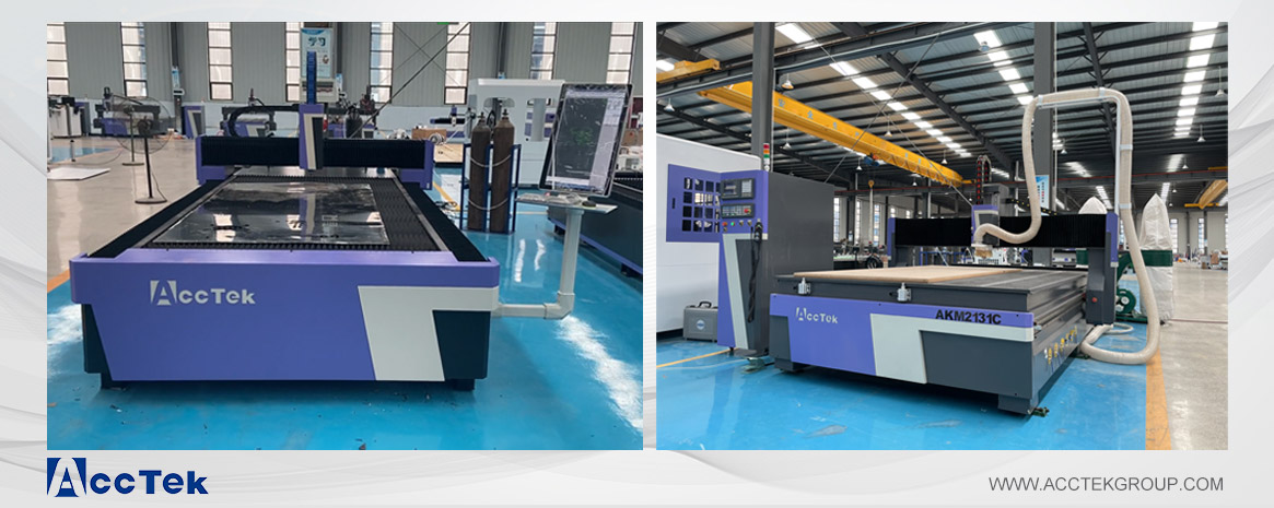 cnc router and fiber laser cutting mcahine