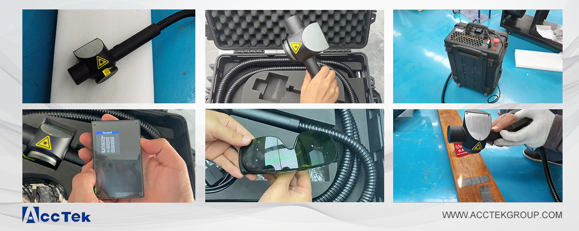 Handheld laser cleaning machine