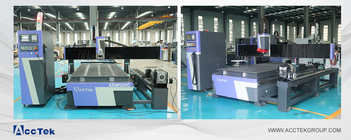 ATC CNC router machine with rotary axis