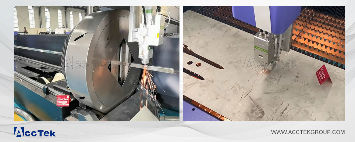 Laser cutting metal plate and tube