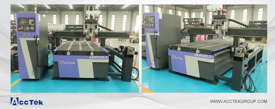 3 Spindle CNC router machine