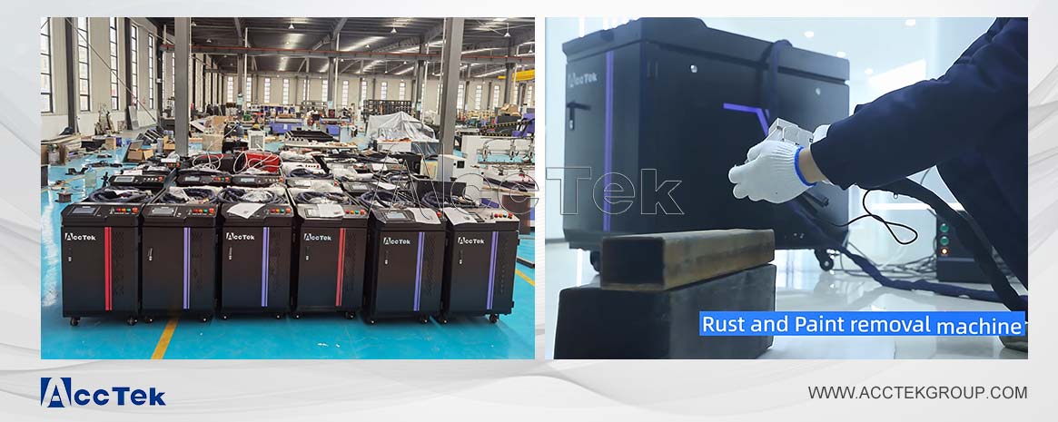 Continuous laser cleaning machine