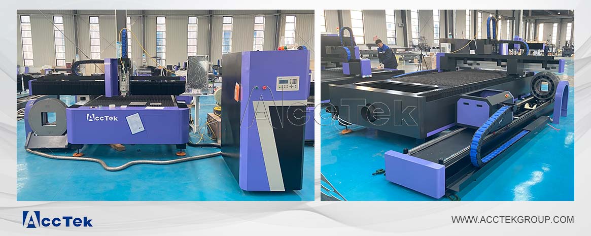 Fiber laser cutting machine with rotary axis