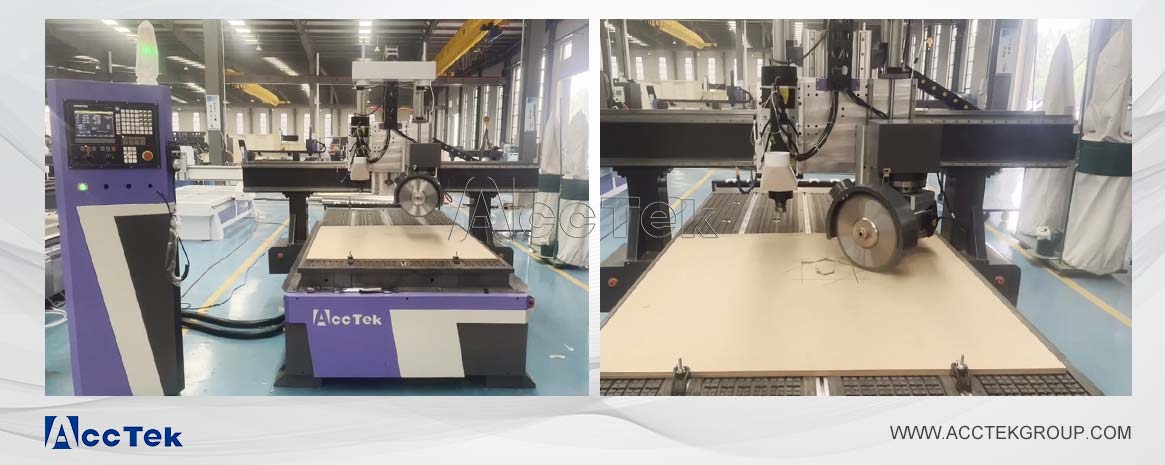 atc cnc router with cutting saw