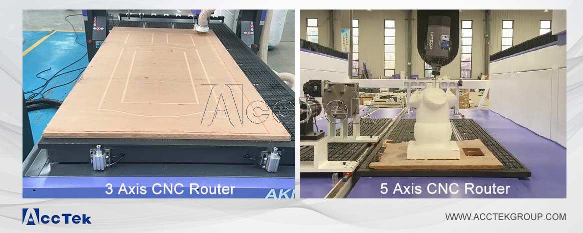 3 axis cnc router and 5 axis cnc router