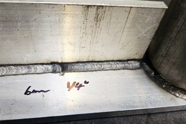 Aluminum Laser Welding Sample