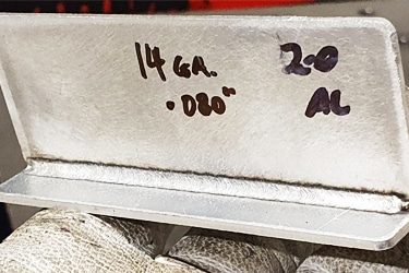 Aluminum Laser Welding Sample